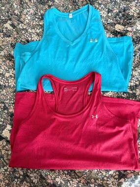 Under Armour Women’s Tank Tops in Turquoise and Magenta - 2 Pack